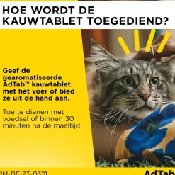 AdTab Anti Vlo en Teek Kauwtabletten Kat ><noscript><img width=