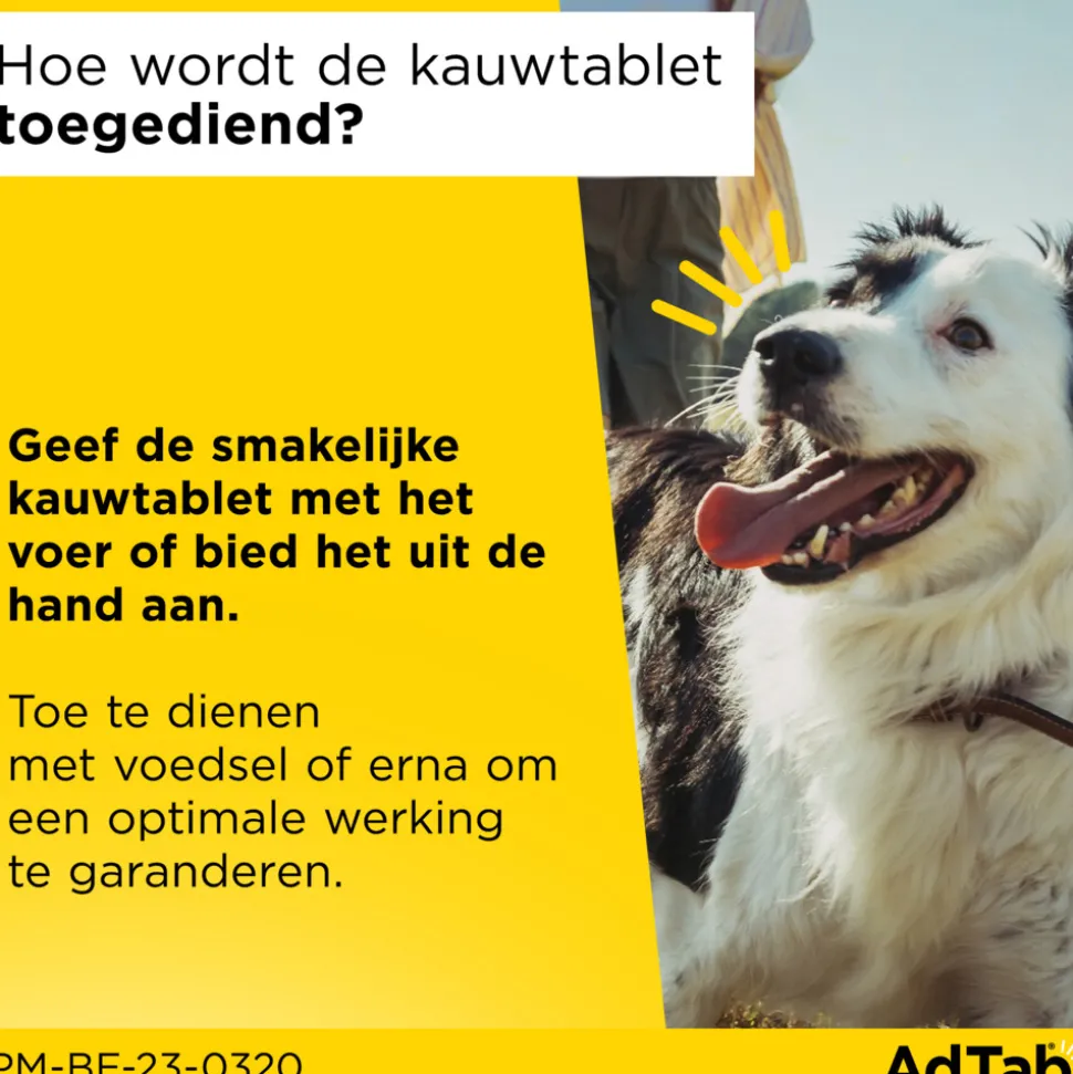 AdTab Anti Vlo en Teek Kauwtabletten Hond >2,5-5,5 kg 3 tabletten