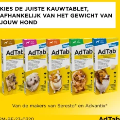 AdTab Anti Vlo en Teek Kauwtabletten Hond ><noscript><img width=