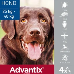 Advantix Spot On 400 Anti Vlooien en Teken Druppels Hond 25 - 40 kg 4 pipetten
