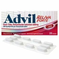 Advil Reliva Forte Oval Tabs 400 mg 20 stuks