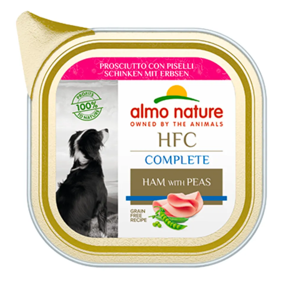 Almo Nature HFC Alu Hondenvoer Nat Blikje Ham & Erwten 85 gr