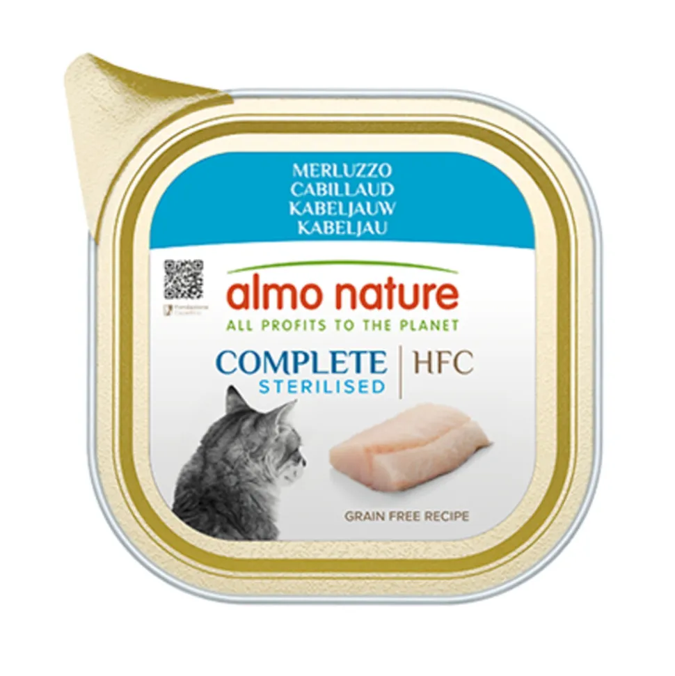 Almo Nature HFC Alu Kattenvoer Nat Blikje Kabeljauw 85 gr