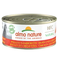 Almo Nature HFC Natural Kattenvoer Nat Blikje Kip & Garnaal 70 gr