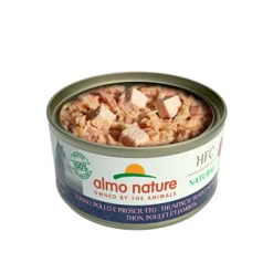 Almo Nature HFC Natural Kattenvoer Nat Blikje Tonijn & Kip & Ham 70 gr