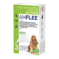 Amflee Spot On Anti Vlooien en Teken Druppels Hond 10-20 kg 3 pipetten