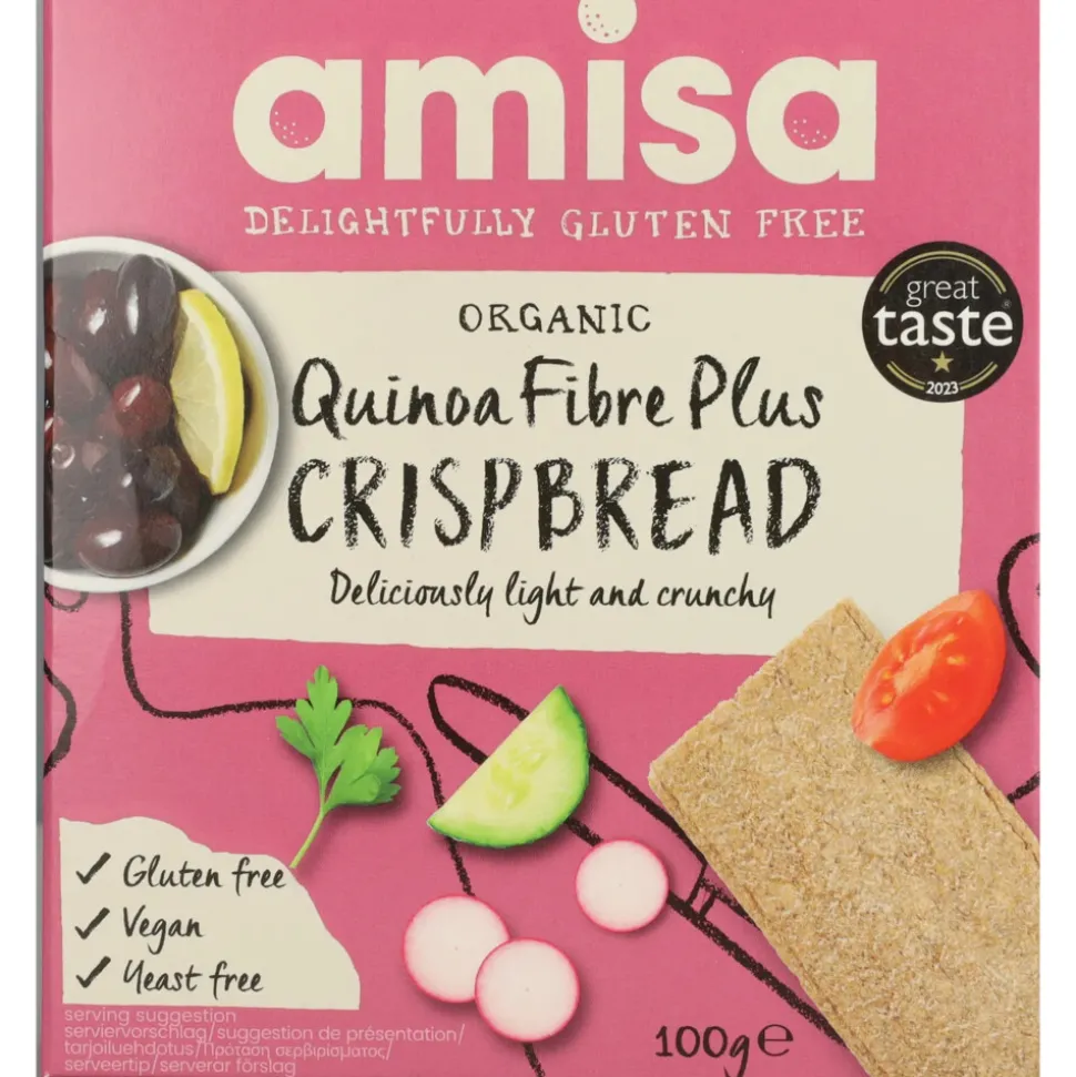 Amisa Quinoa Crispbread Biologisch en Glutenvrij 100 gr