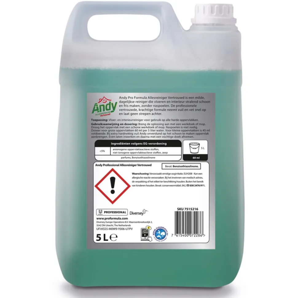 Andy Professional Allesreiniger Vertrouwd Pro Formula 5 liter
