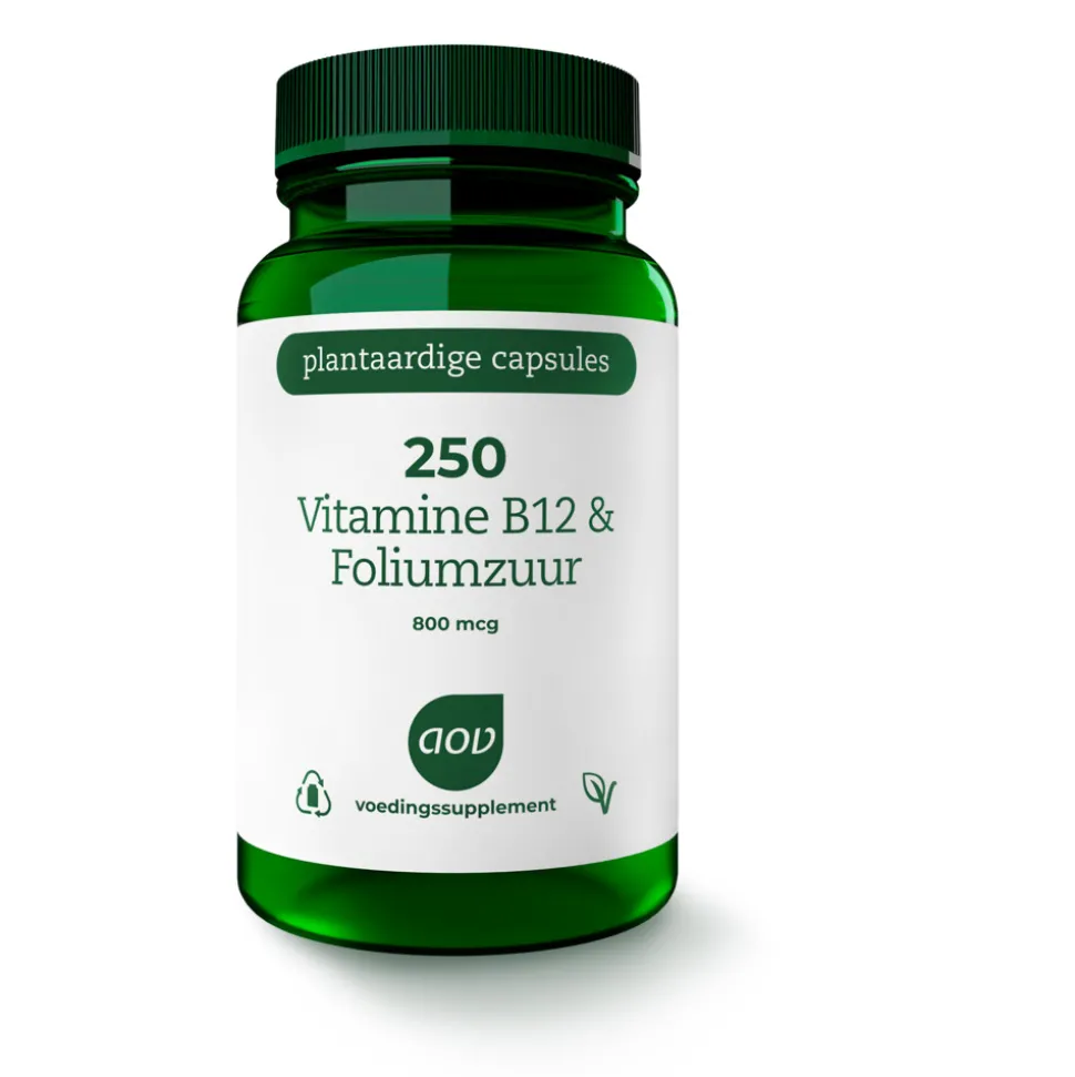 AOV 250 Vitamine B12 & Foliumzuur (800 mcg) 60 vegacapsules