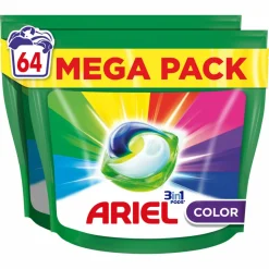Ariel 3in1 Wasmiddel Pods Color 64 stuks