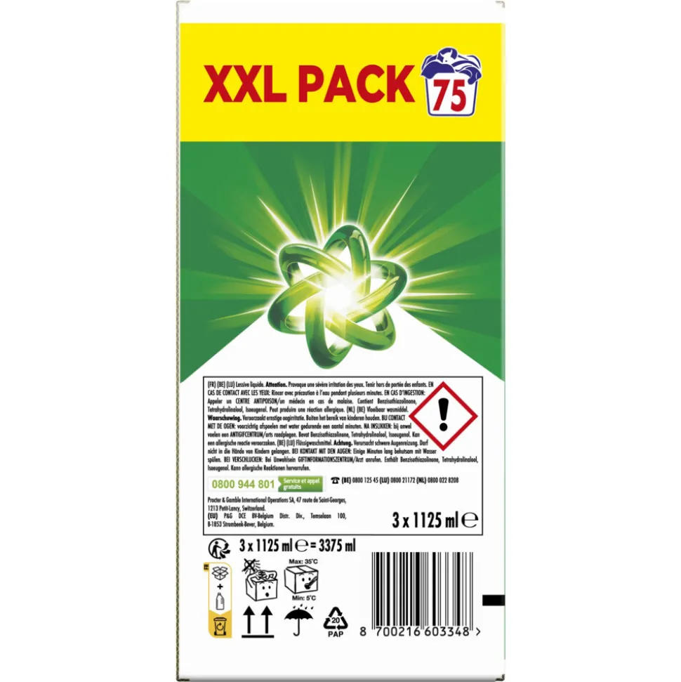 Ariel Vloeibaar Wasmiddel Original 75 Wasbeurten 3375 ml