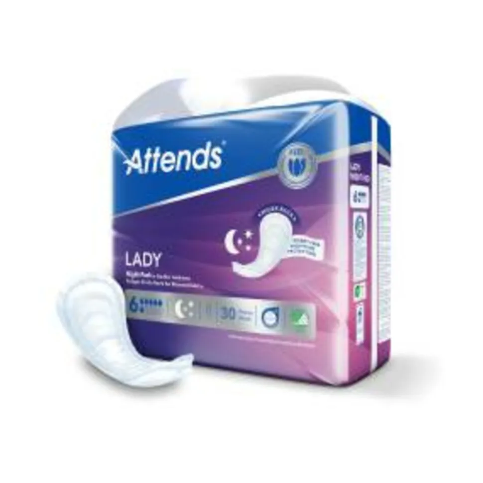 Attends Lady Night Pads 30 stuks
