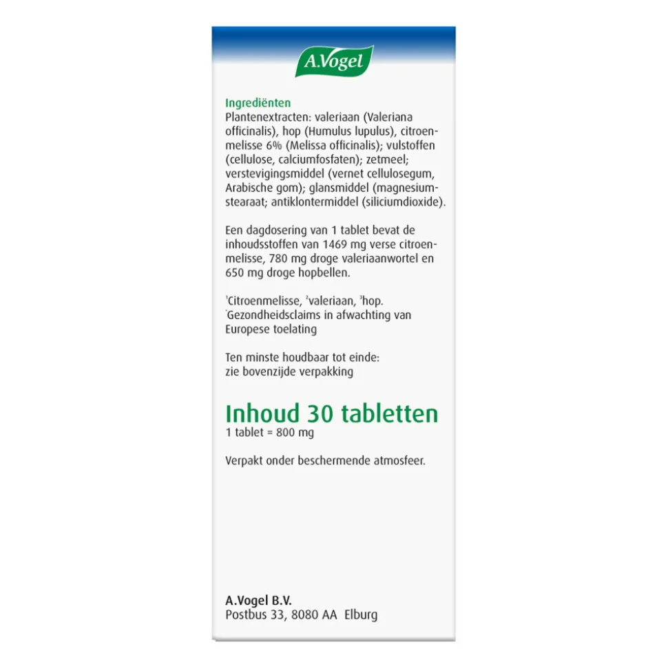 A.Vogel Dormeasan Nachtrust 3 In 1 30 tabletten