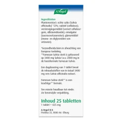 A.Vogel Famosan Salvia Overgang Sterk** 25 tabletten