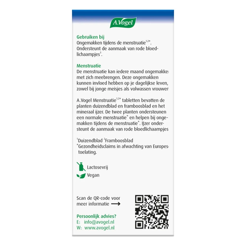 A.Vogel Menstruatie 30 tabletten