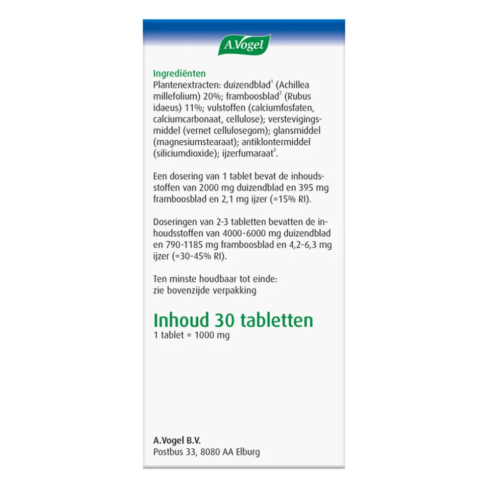 A.Vogel Menstruatie 30 tabletten