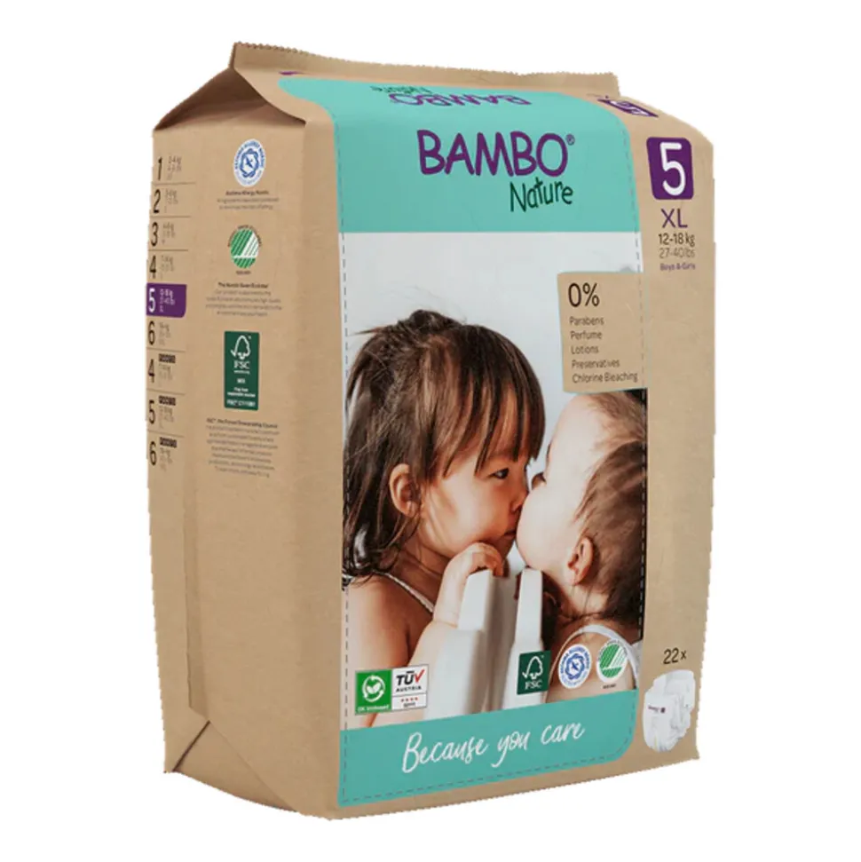Bambo Nature Luiers Maat 5 (12-18 kg) 22 stuks