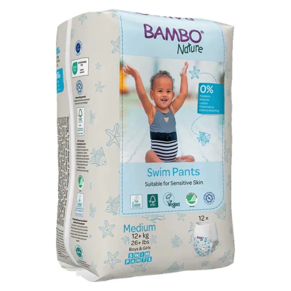 Bambo Nature Zwemluierbroekjes Medium 12+ kg 12 stuks