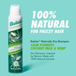 Batiste Naturally Droogshampoo Coconut Milk & Hemp Seed Oil 200 ml