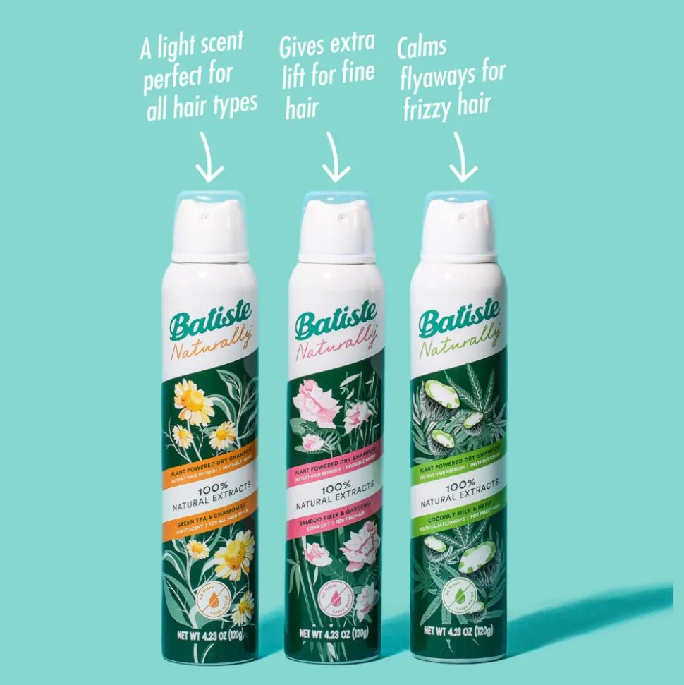 Batiste Naturally Droogshampoo Coconut Milk & Hemp Seed Oil 200 ml