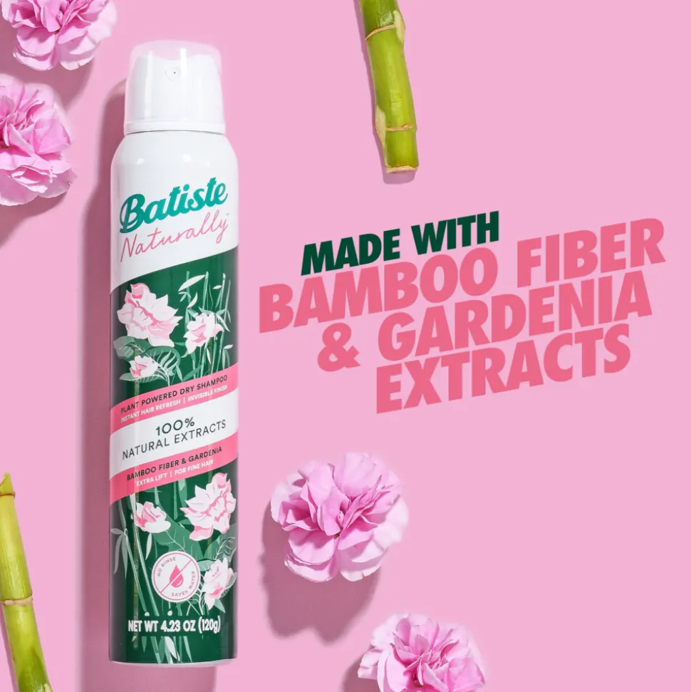 Batiste Naturally Droogshampoo Bamboo Fibre & Gardenia 200 ml