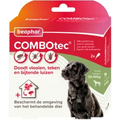 Beaphar Combotec Anti Teken- en Vlooiendruppels Hond 20-40 kg 2 pipetten