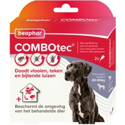 Beaphar Combotec Anti Teken- en Vlooiendruppels Hond 40-60 kg 2 pipetten