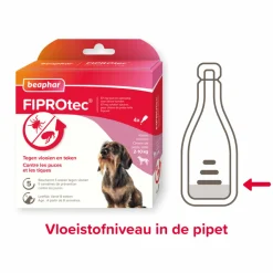 Beaphar Fiprotec Anti Teken- en Vlooiendruppels Hond 2 - 10 kg 4 stuks
