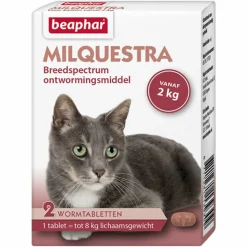 Beaphar Milquestra Ontworming Tabletten Kat 2 - 12 kg 2 tabletten