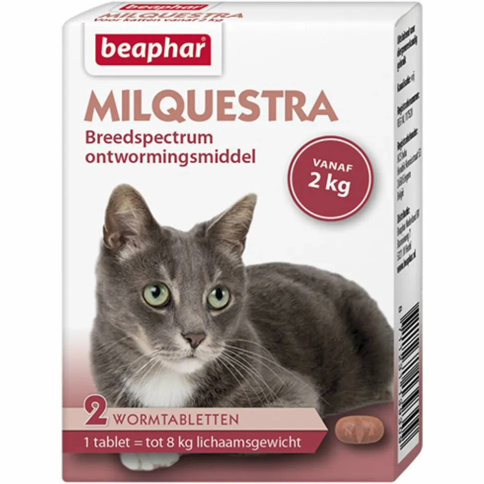 Beaphar Milquestra Ontworming Tabletten Kat 2 - 12 kg 2 tabletten