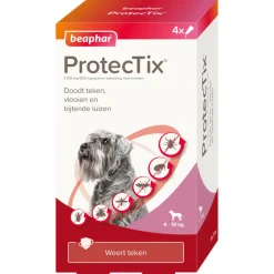 Beaphar ProtecTix Hond Anti Vlo & Teek 4-10 kg 4 pipetten