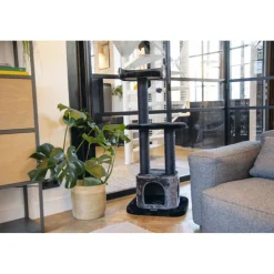 Beeztees Krabmeubel Bondica Zwart - Grijs 50 x 50 x 120 cm