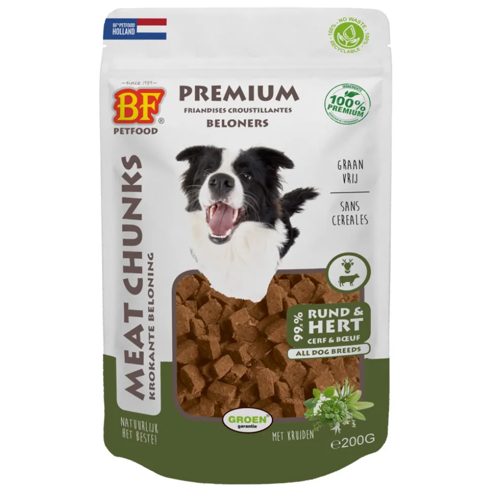 BF Petfood Meat Chunks Rund - Hert 200 gr