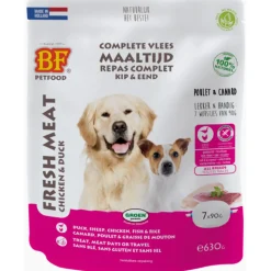 BF Petfood Vleesvoeding Eend - Kip 7 x 90 gr