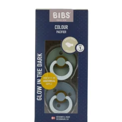 Bibs Fopspeen Anatomisch Maat 1 0-6 mnd Glow Sage Cloud 2 stuks