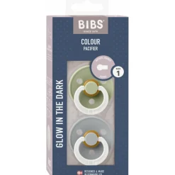 Bibs Fopspeen Maat 1 0-6 mnd Glow Sage Cloud 2 stuks