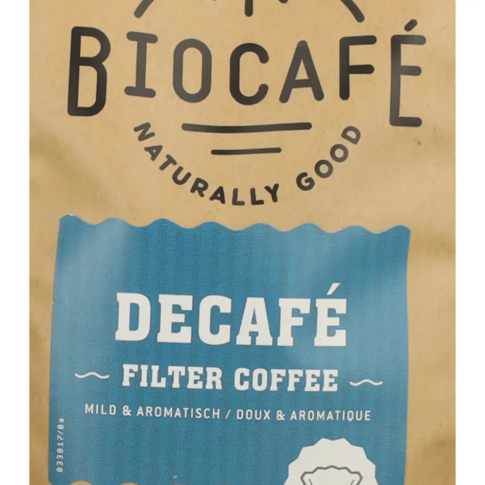 Biocafe Filterkoffie Cafeïnevrij Biologisch 250 gr