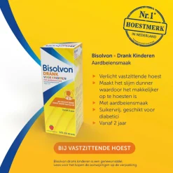 Bisolvon Drank Voor Kinderen Aardbeiensmaak 125 ml