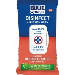 Blue Wonder Desinfectie Reiniger Doekjes 72 stuks