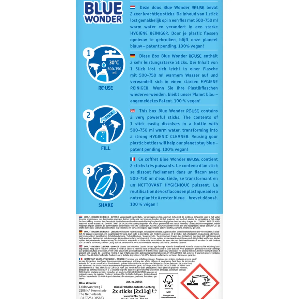 Blue Wonder Herbruikbare Sticks Multi-Hygiene 2 stuks