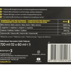 Body & Fit Pre-workout Shot Orange 12 x 60 ml