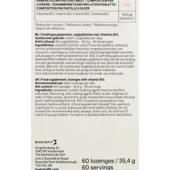 Body & Fit Vitamine B12 Raspberry 60 zuigtabletten