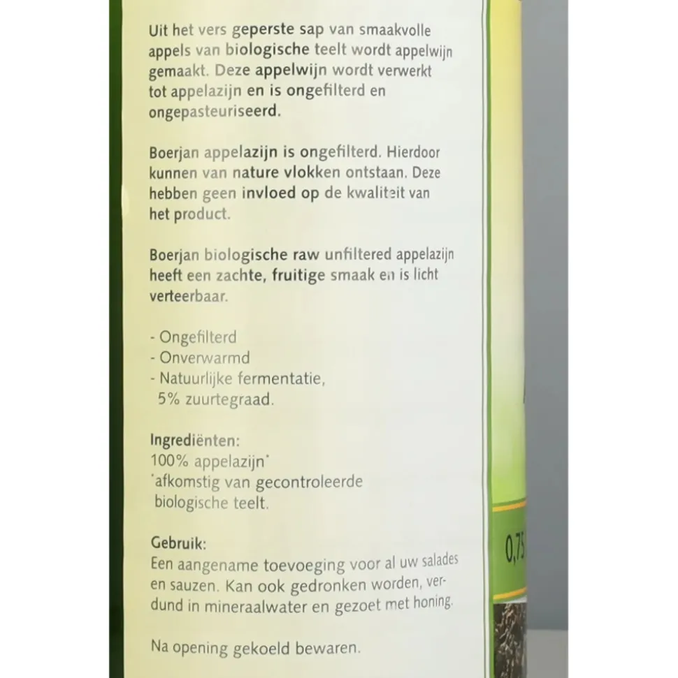 Boerjan Appelazijn Biologisch 750 ml