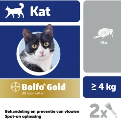 Bolfo Gold Anti Vlooiendruppels Kat Vanaf 4 kg 2 pipetten