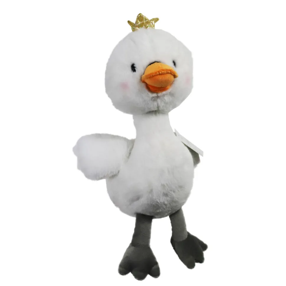 Boon Gans Pluche Wit met Kroon - Piep 38 cm