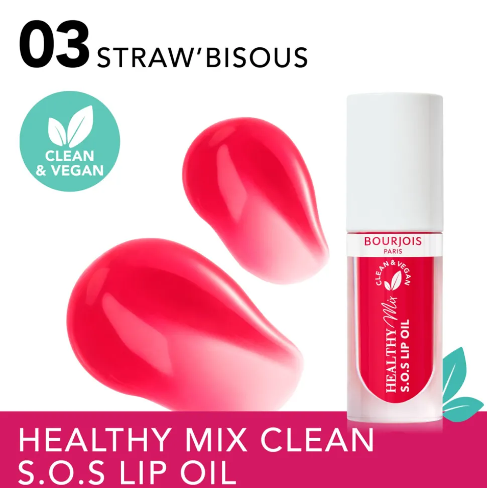 Bourjois Healthy Mix Clean S.O.S Lip Oil 03 Straw’Bisous 4,5 ml