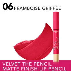 Bourjois Velvet The Pencil Lipstick Framboise Griffée 6 1.8 gr