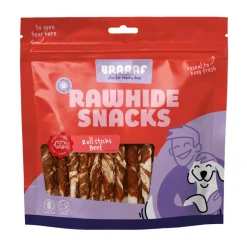 Braaaf Rol Sticks Hondensnack Vlees - Vis 12 cm 250 gr