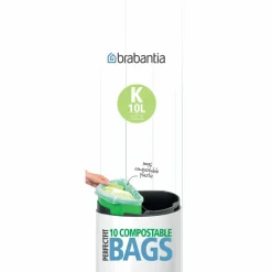 Brabantia Vuilniszakken Bio-Bak in Twin Bin 10 liter Type K 10 stuks