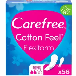 Carefree Cotton Feel Flexiform Small / Medium 56 stuks